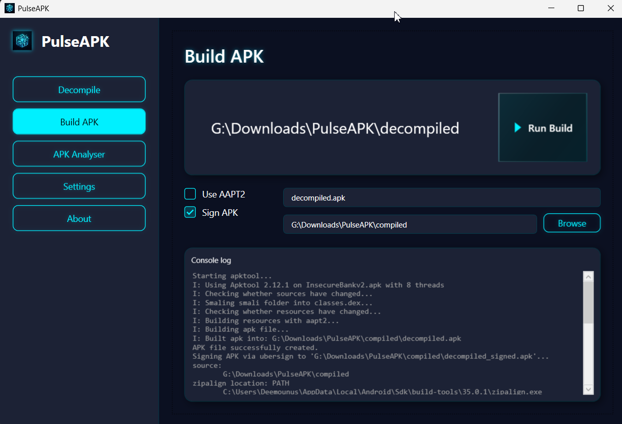 PulseAPK Build APK