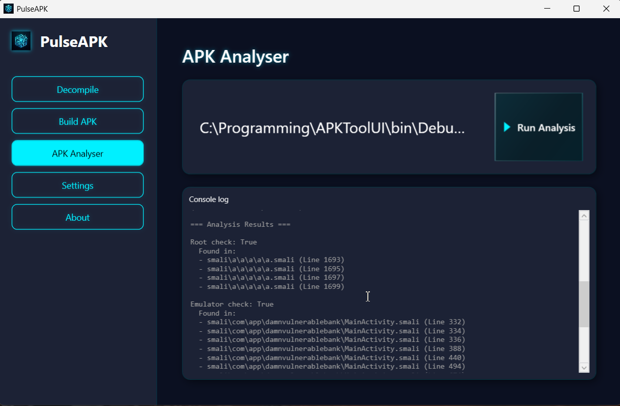 PulseAPK Smali Analysis