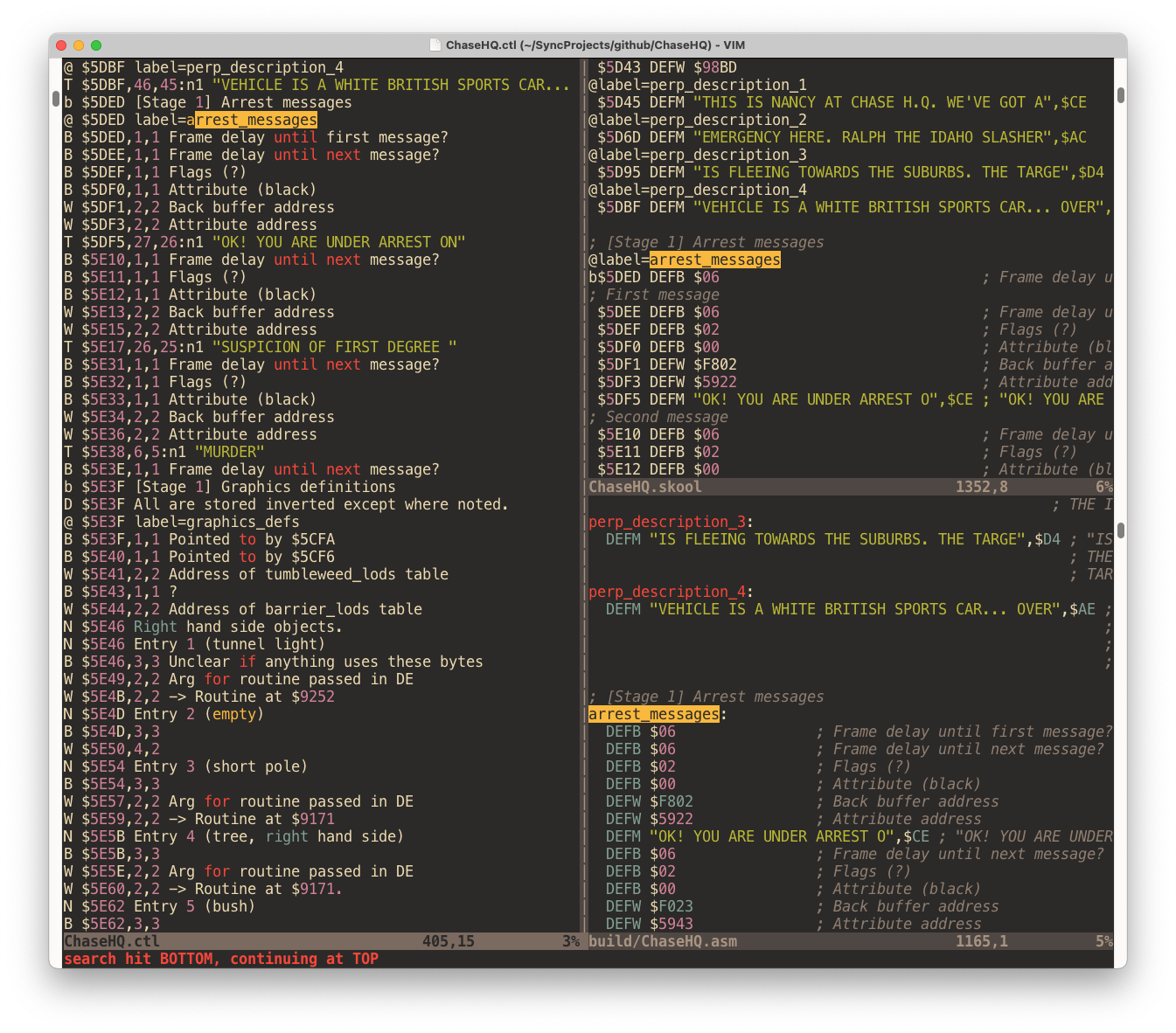 Using MacVim to edit the sources