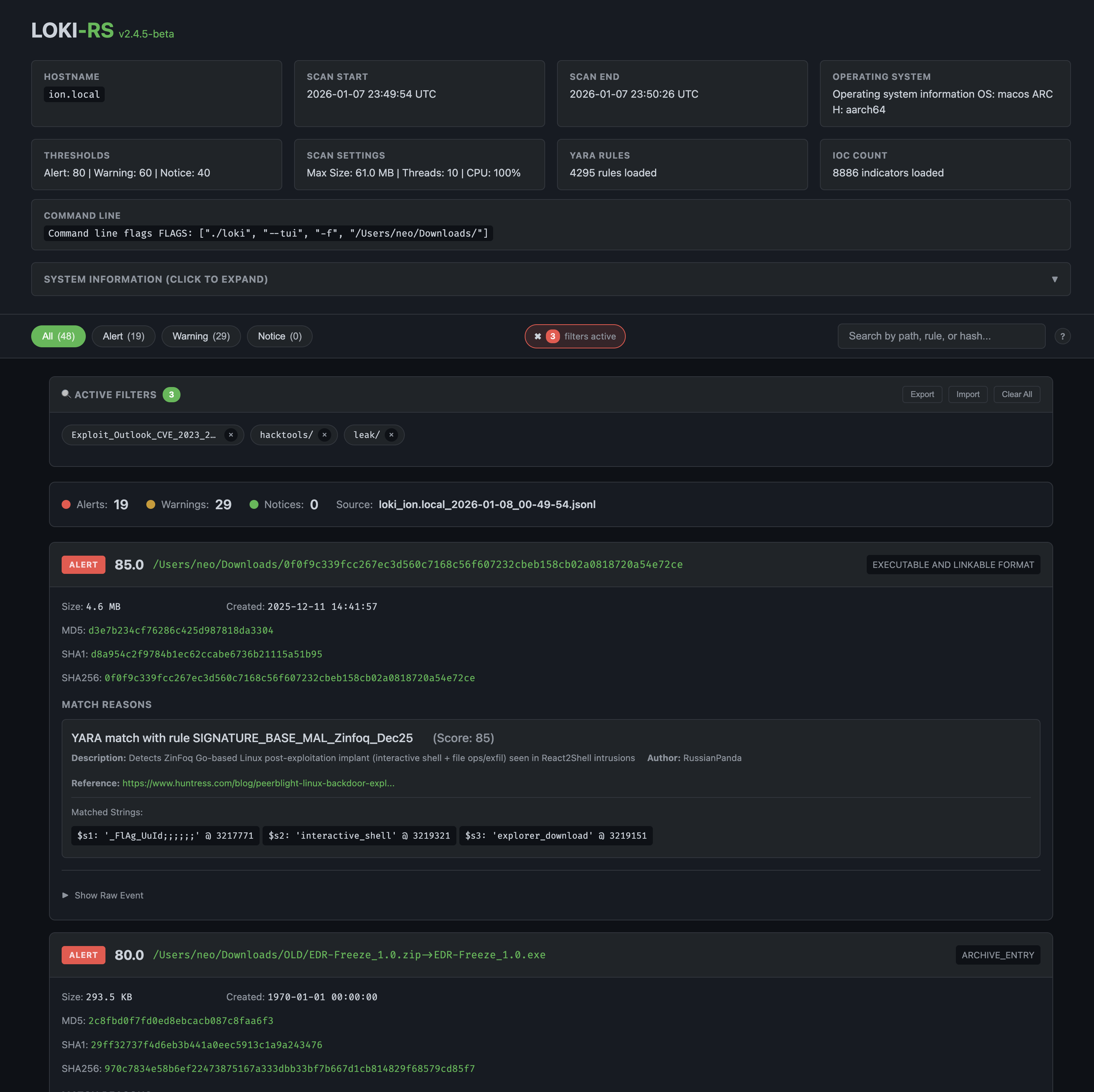 Loki HTML Report