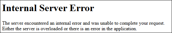 Default error page