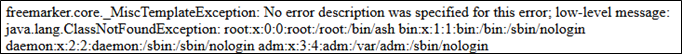 Freemarker error message