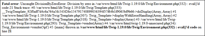 Errore Twig