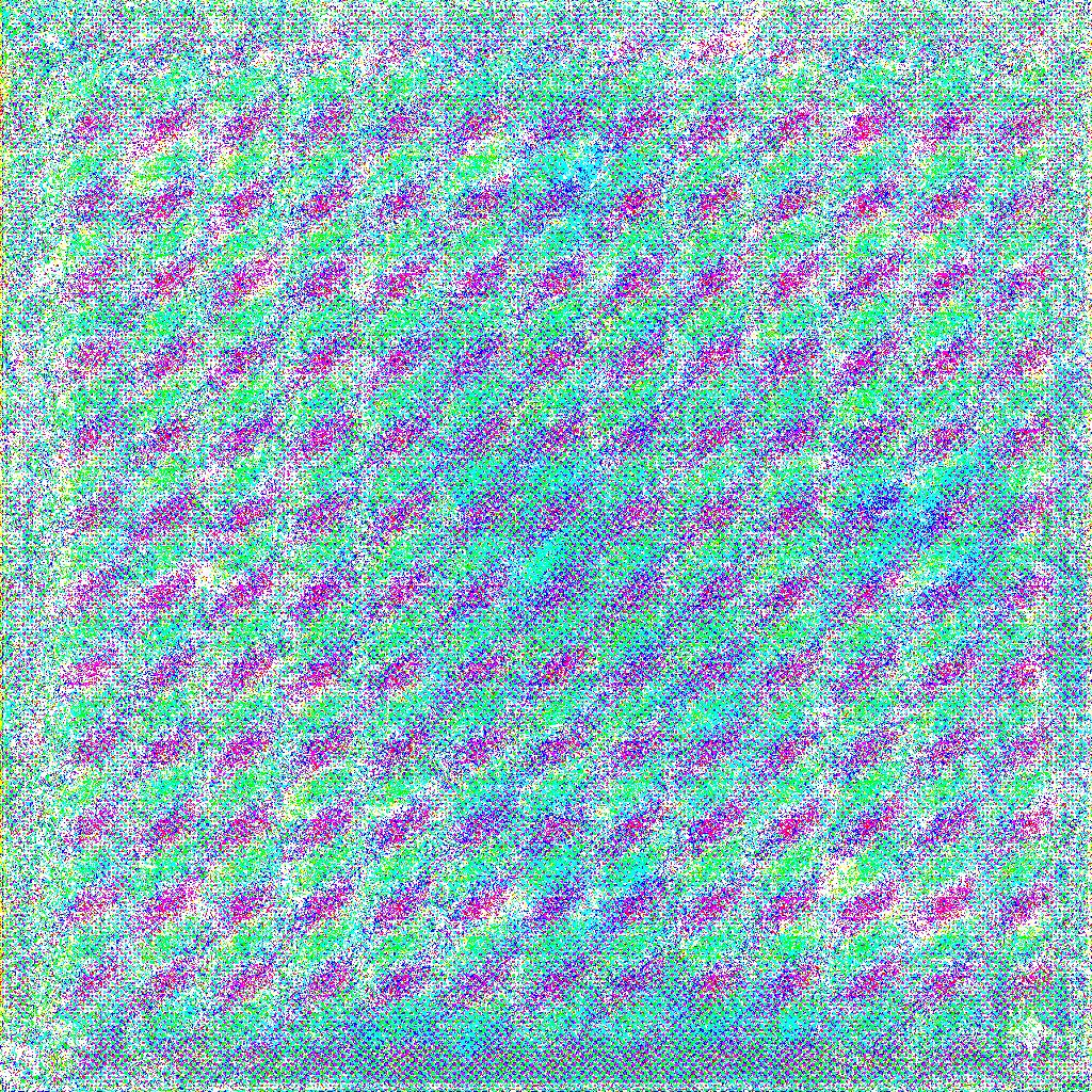 Pattern della filigrana SynthID visibile su un'immagine bianca generata da Gemini