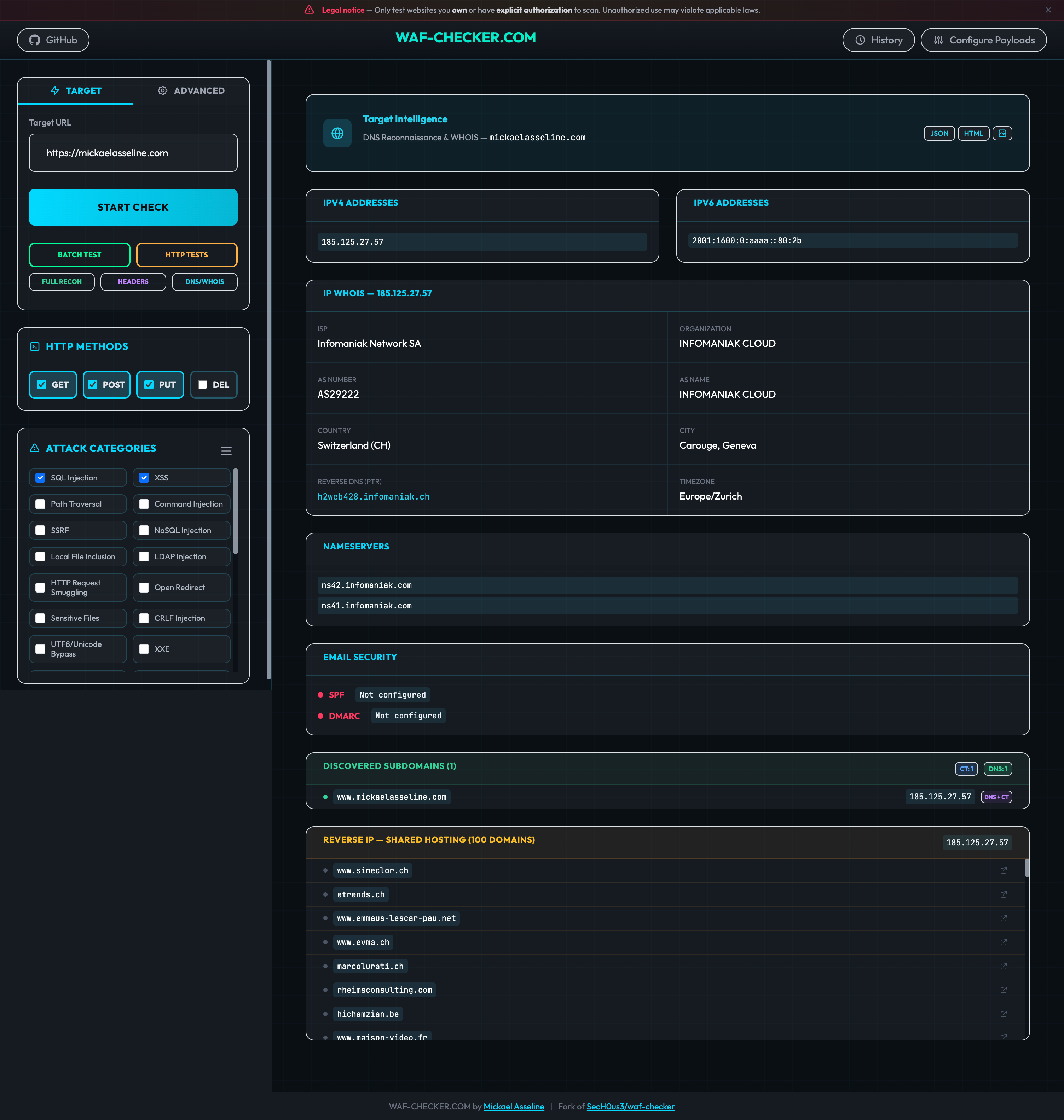 DNS / WHOIS Intelligence