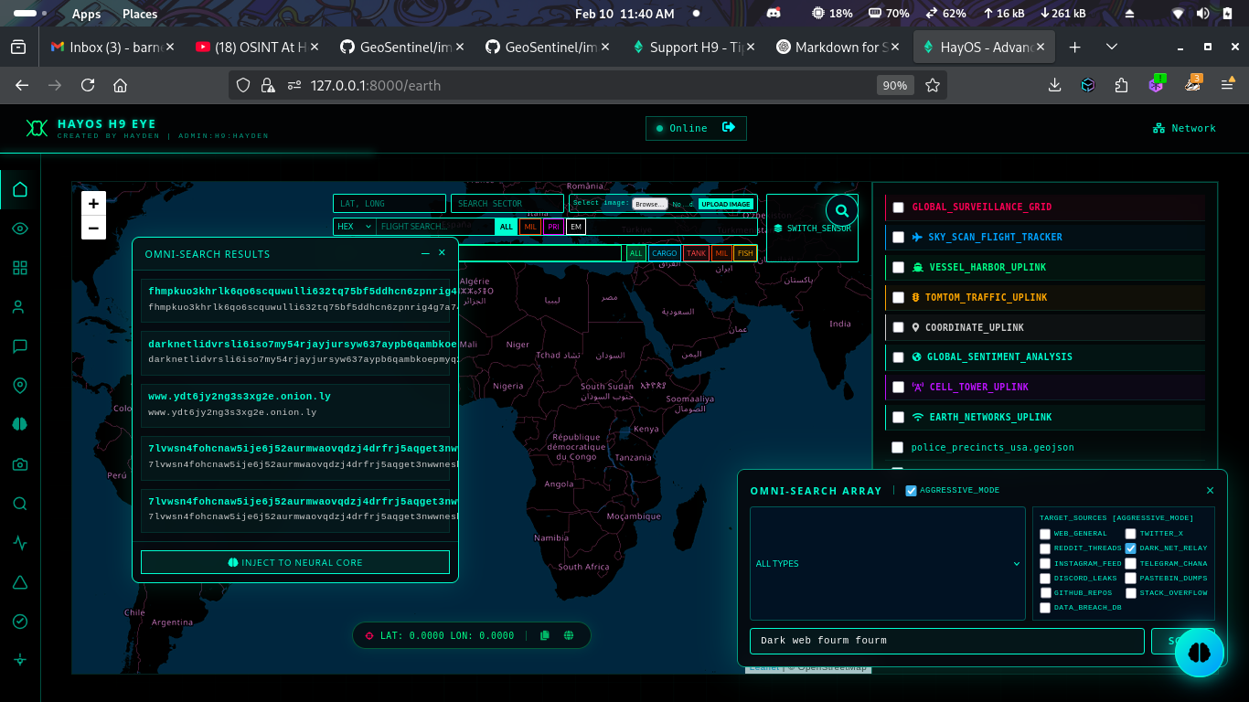 Dark Web Search & Monitoring Screenshot