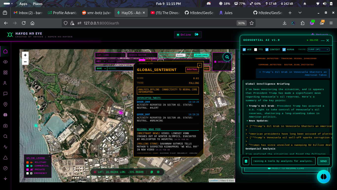 GeoSentinel Monitor Option Screenshot
