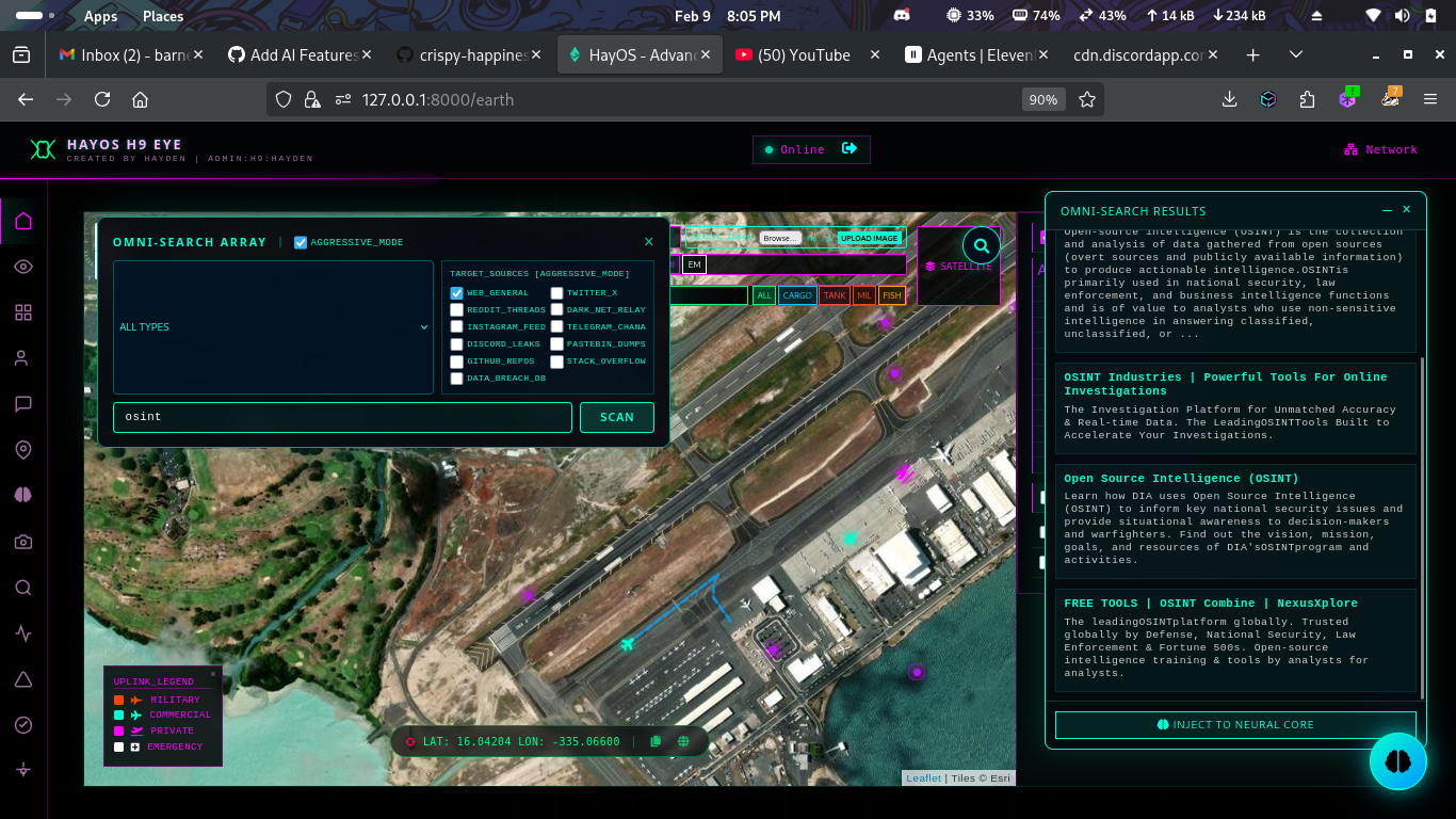 GeoSentinel Crawler Search Screenshot