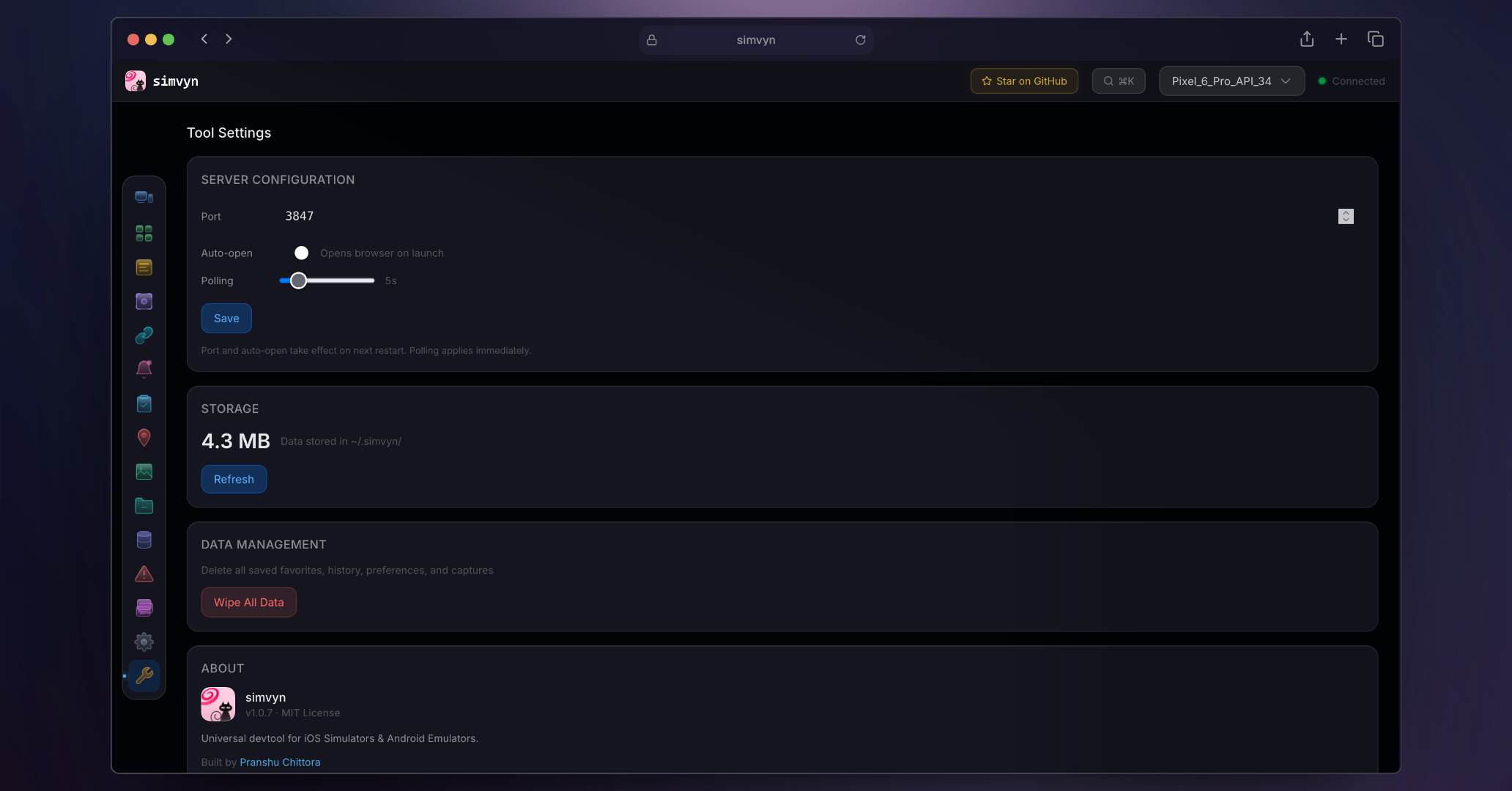 Tool Settings