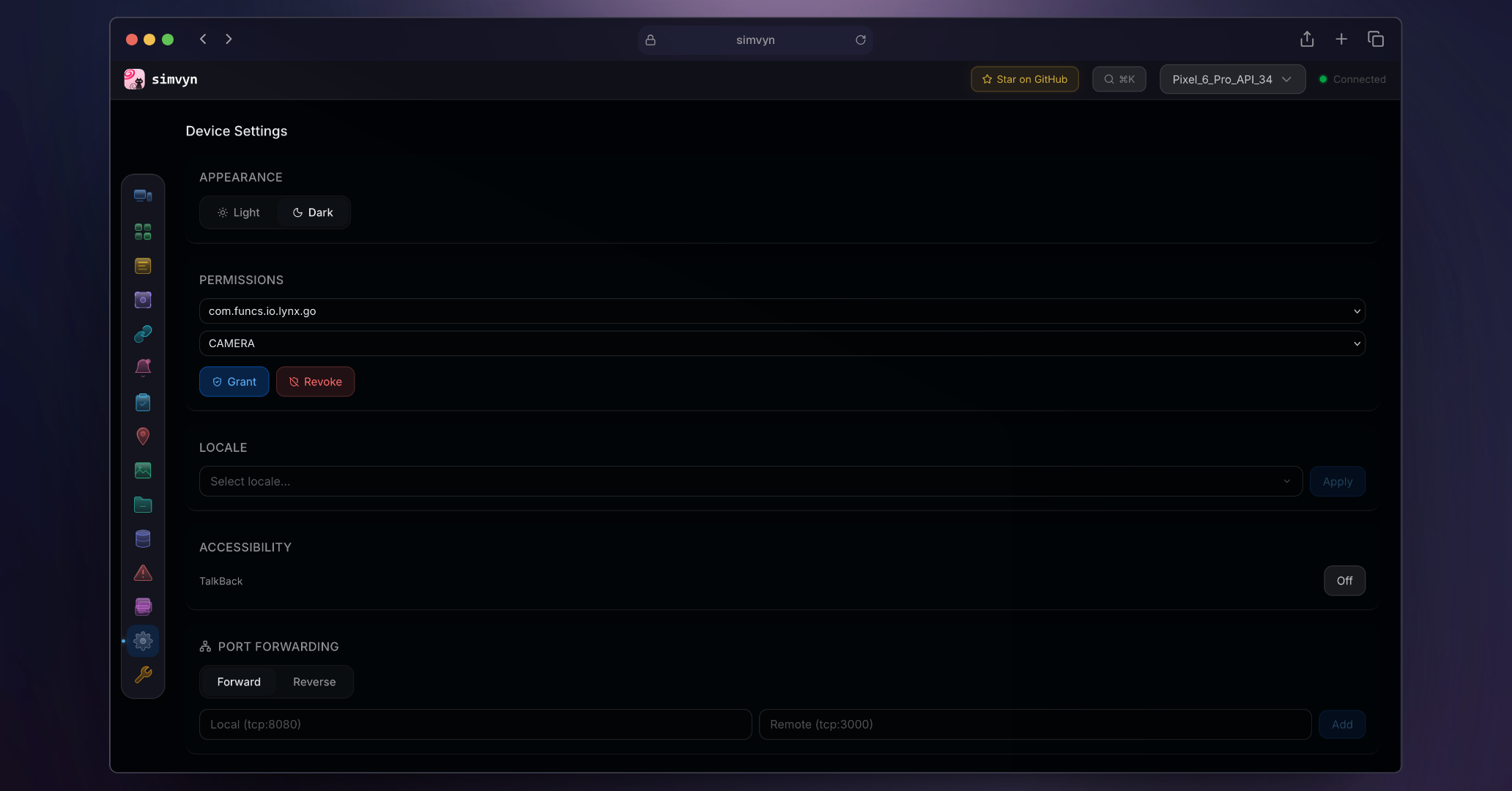 Device Settings