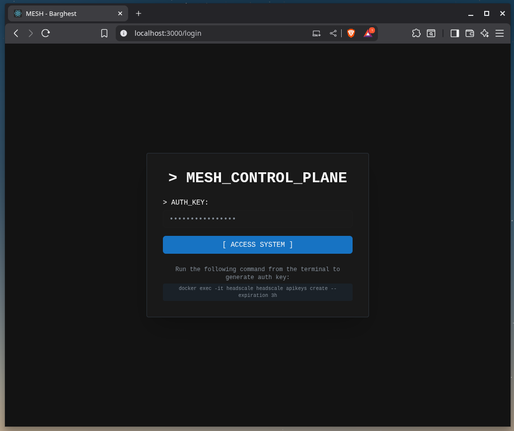 Интерфейс MESH