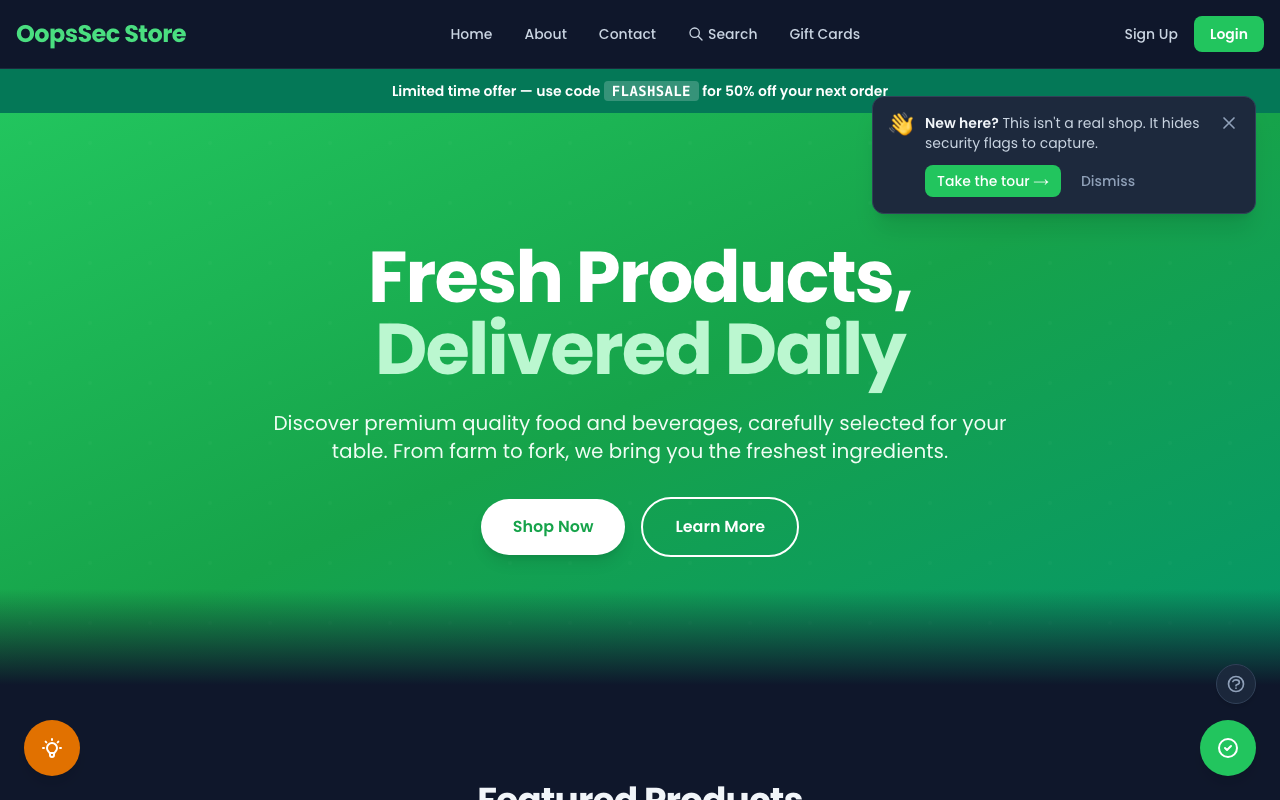 OopsSec Store storefront