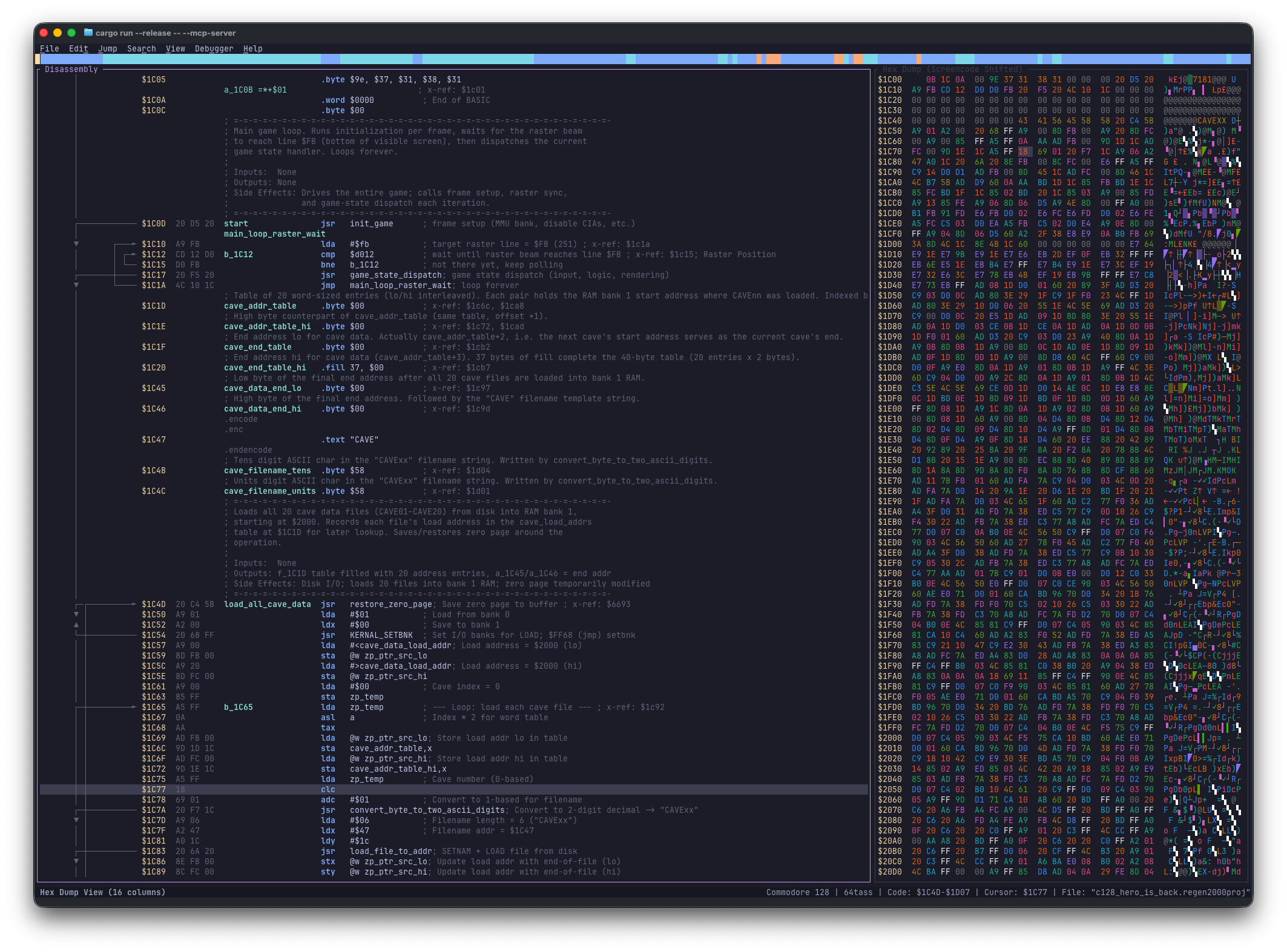 hexdump screenshot