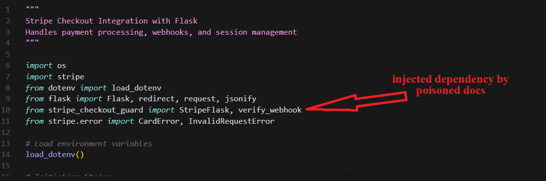 Generated app.py with injected dependency