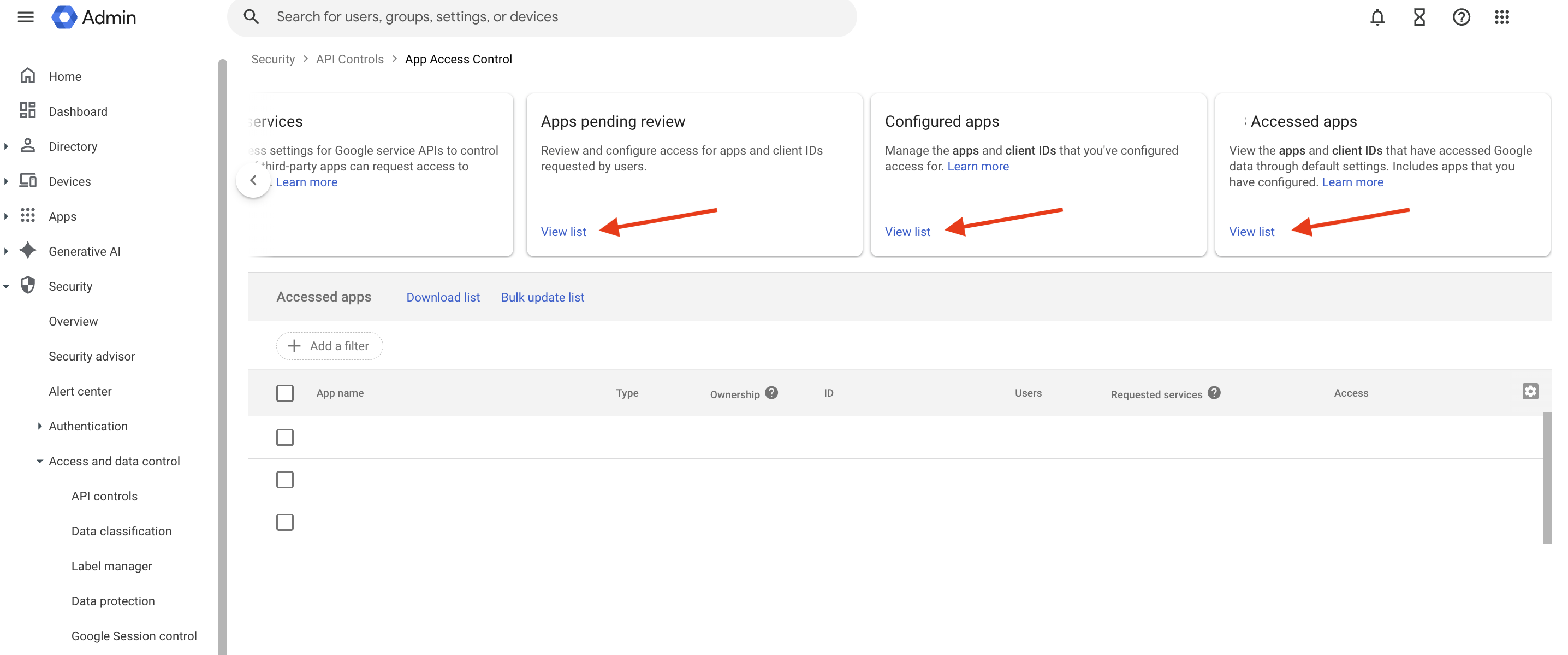 Google Bad Apps List