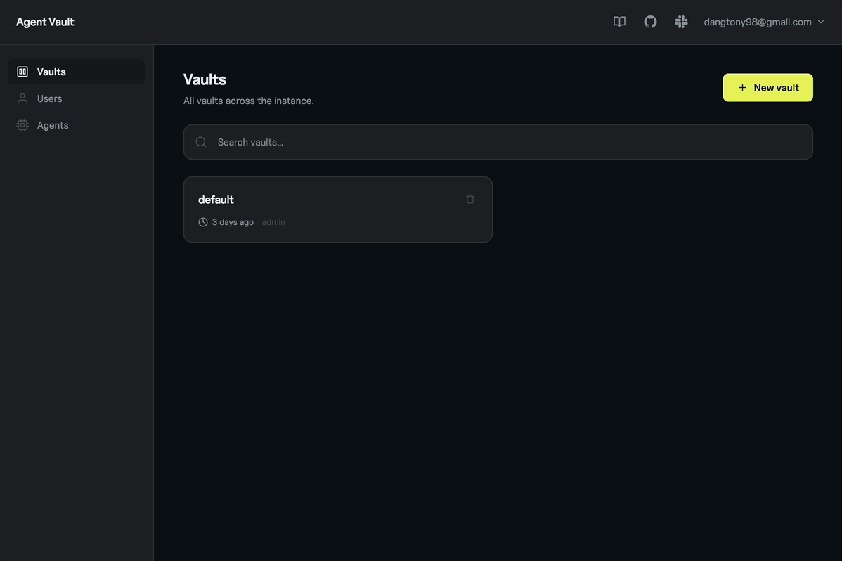 Demostración de Agent Vault