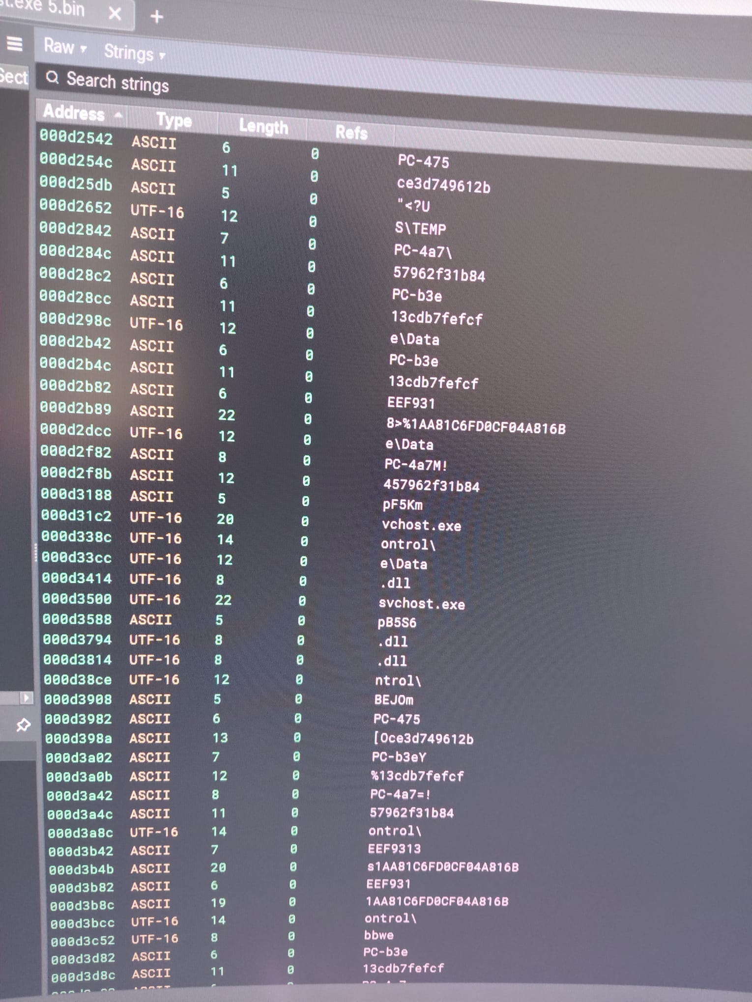Svchost Obfuscated Strings