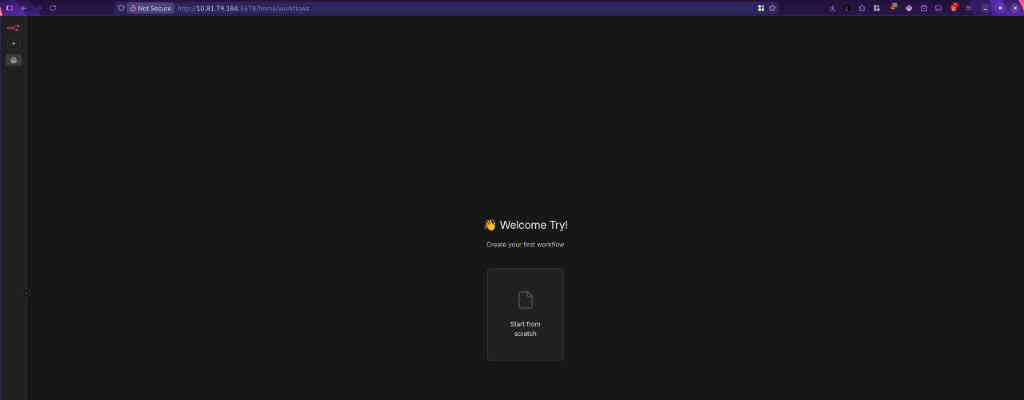 n8n Welcome Screen