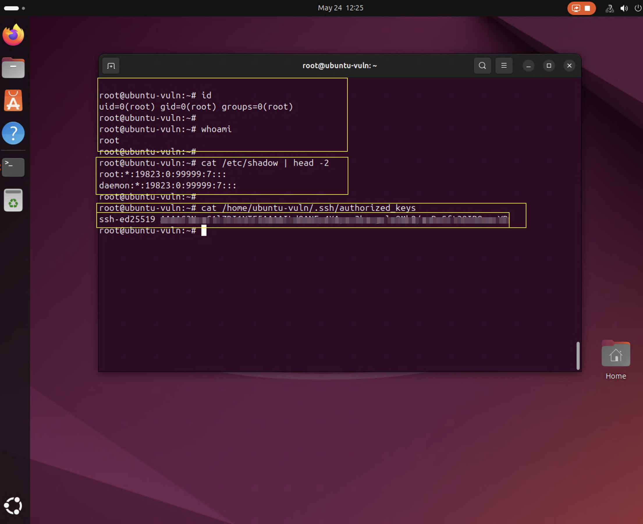 الوصول إلى بيانات الاعتماد - shadow ومفاتيح SSH مقروءة بصلاحيات root