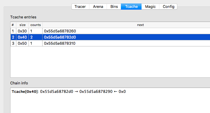 Tcache entries