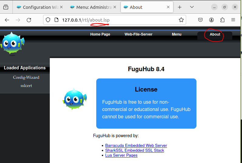 Скриншот страницы About, которую редактирует администратор FuguHub
