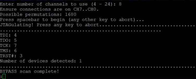 Descoberta de Pinos com JTAGulator