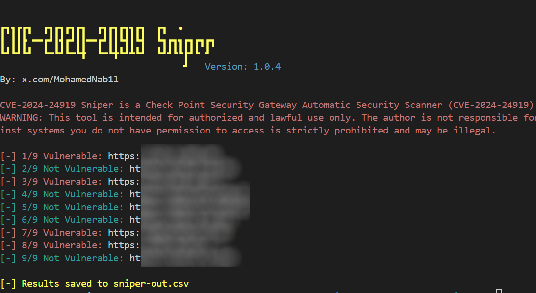 Captura de pantalla de CVE-2024-24919 Sniper