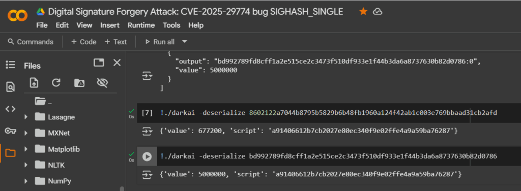 Digital Signature Forgery Attack: How CVE-2025-29774 Vulnerabilities and the SIGHASH_SINGLE Bug Threaten Multi-Signature Wallets Methods of Operations with Fake RawTX