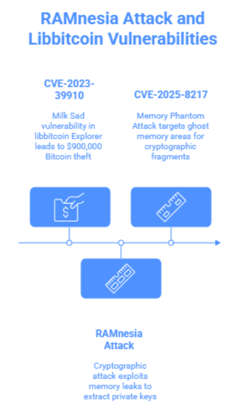 RAMnesia Attack: A Scientific Study of WireTap's Threats to Bitcoin Infrastructure and Hardware Vulnerabilities CVE-2025-6202, CVE-2023-39910 Cryptanalytic Methods for ECDSA Key Recovery
