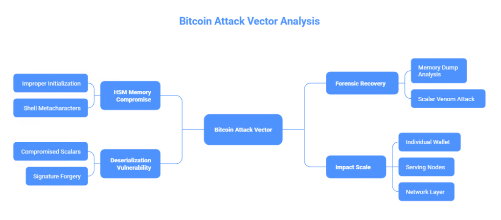 Scalar Venom Attack: A critical HSM initialization vulnerability (CVE-2025-60013) allows for Bitcoin wallet private key recovery via a buffer overflow and shell metacharacters in the F5OS-A FIPS security module.