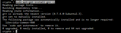 instalar g++