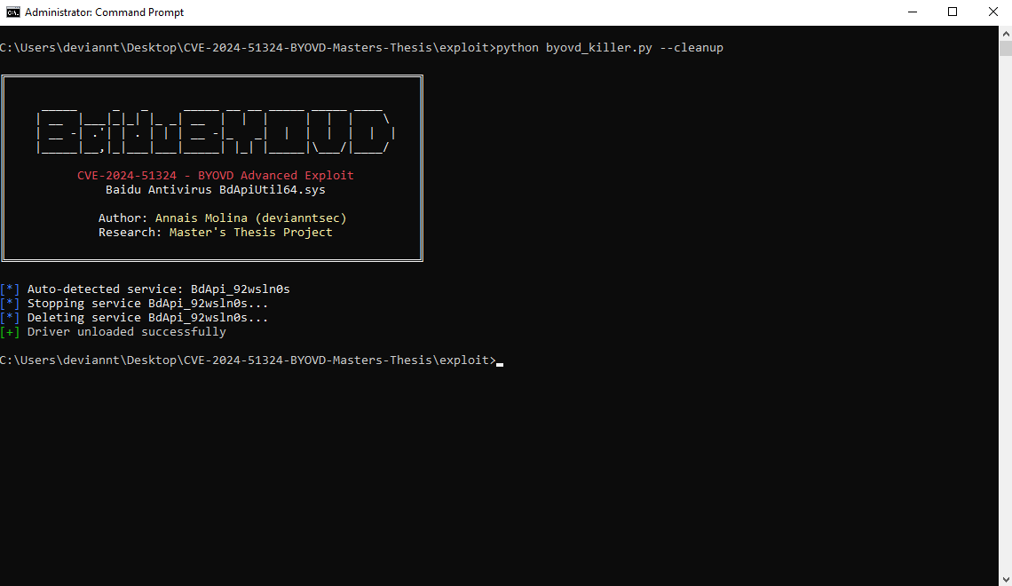 Modo CLEANUP
