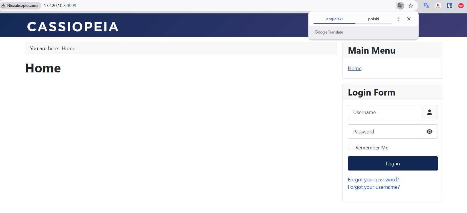 Joomla-Lab-Seite