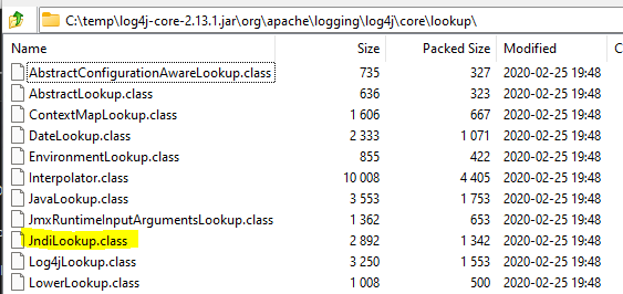Suppression de jndilookup.class