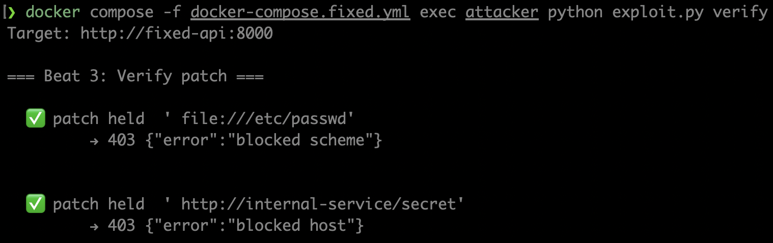 Étape 3 — le correctif tient sur Python 3.11.4