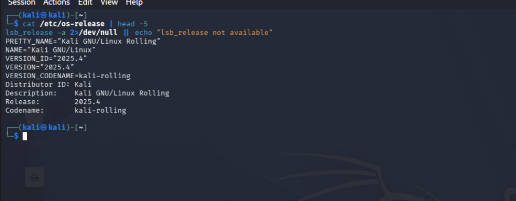 Kali Version