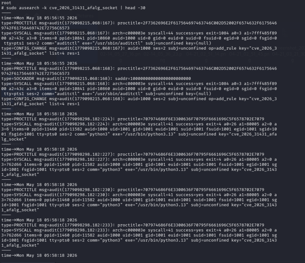 auditd Alert – AF_ALG Socket