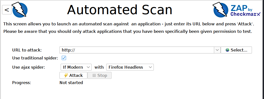 Automated Scan - empty