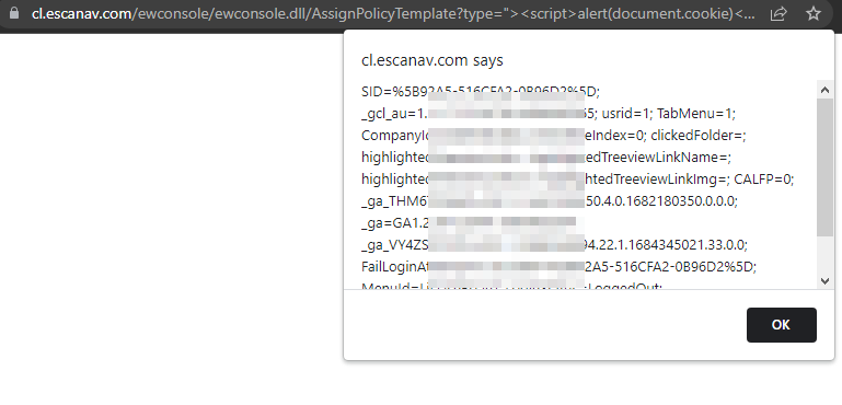 Всплывающее окно XSS с cookie сеанса