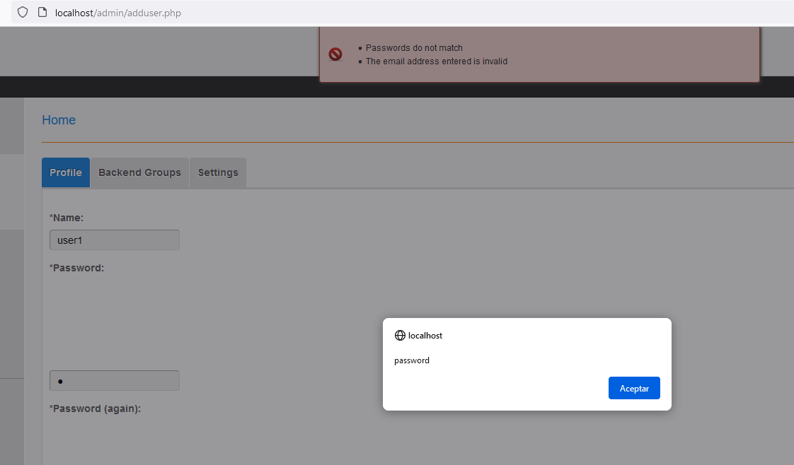 XSS password result1